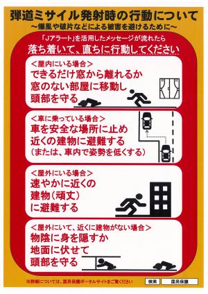 弾道ミサイル発射時の行動について